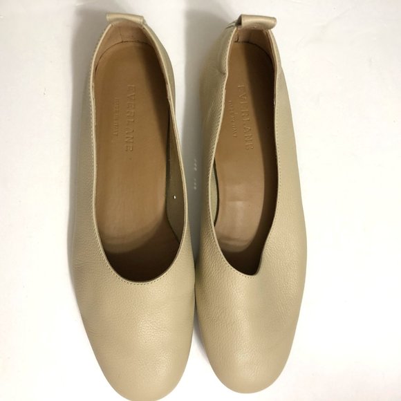Everlane ivory leather Day Glove flats worn once - Picture 3 of 7